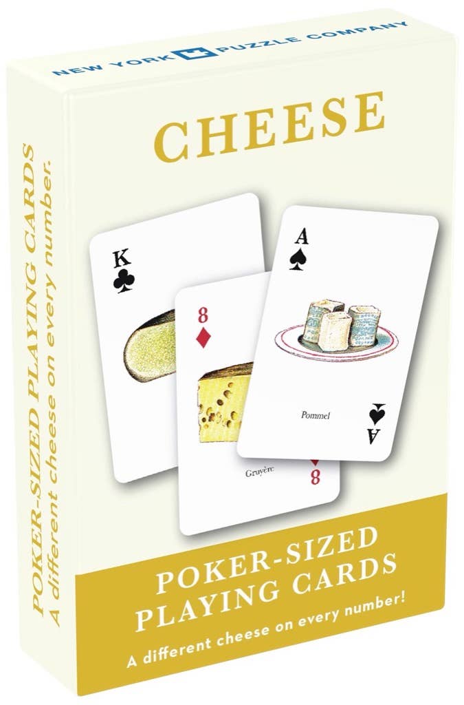 New York Puzzle Company - Cheese Playing Cards Single Standard Deck