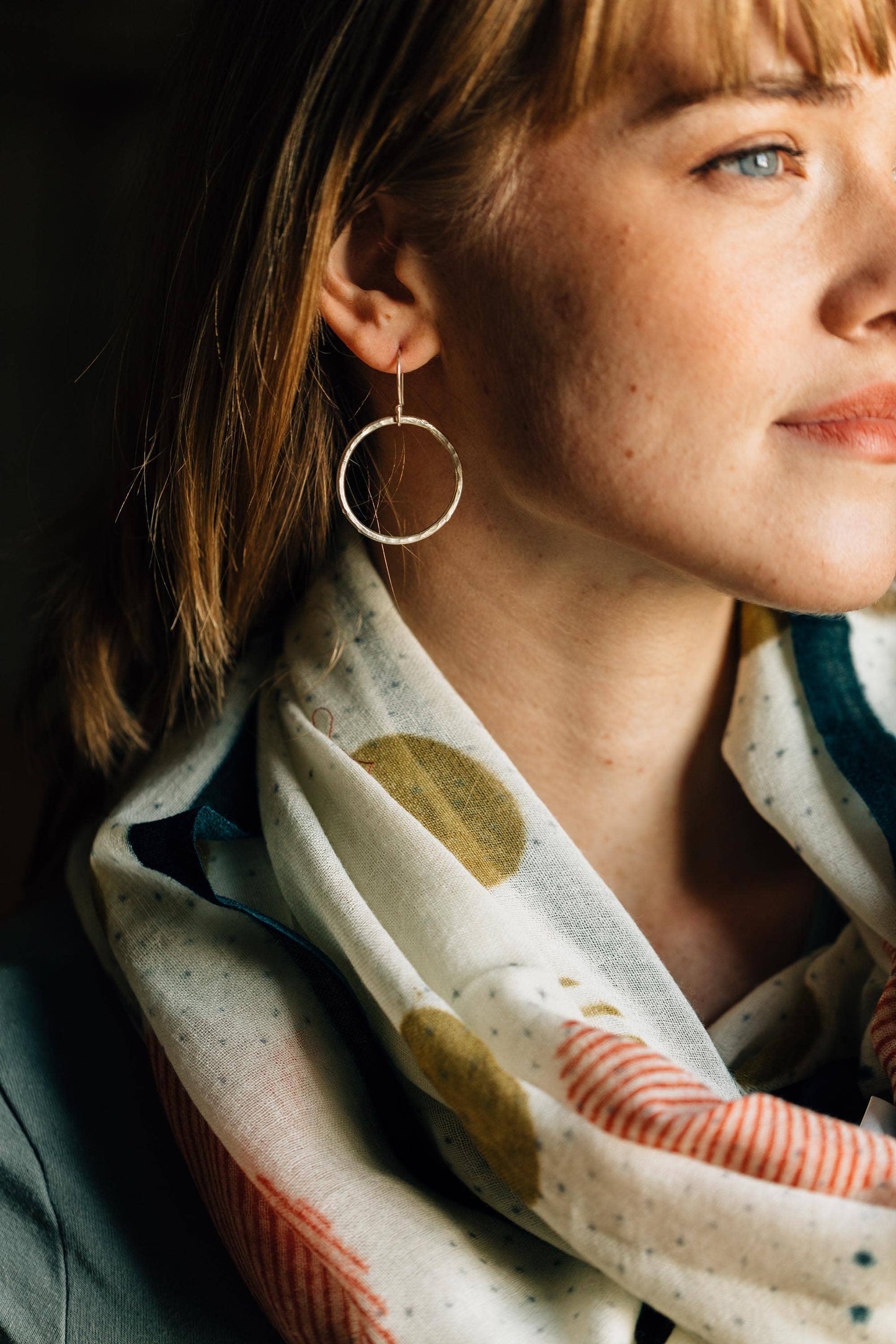 Ten Thousand Villages - Hammered Ring Earrings