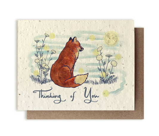 Small Victories - Thinking of You Fox Plantable Wildflower Seed Card
