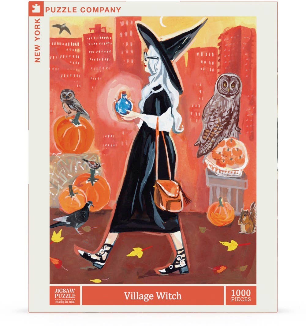 New York Puzzle Company - Village Witch - 1000 Piece Jigsaw Puzzle