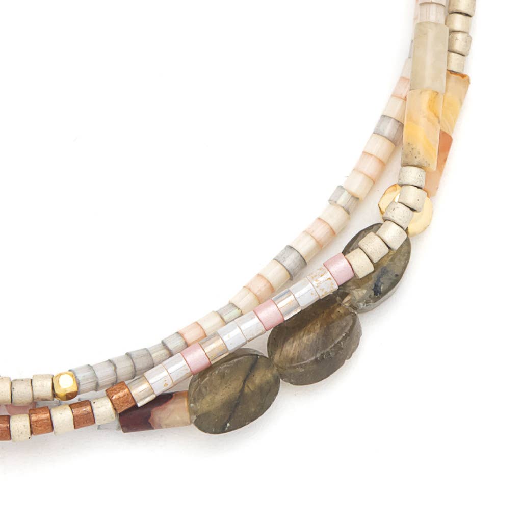 Scout Curated Wears - Mixed Media Bracelet - Magic/Labradorite/Gold