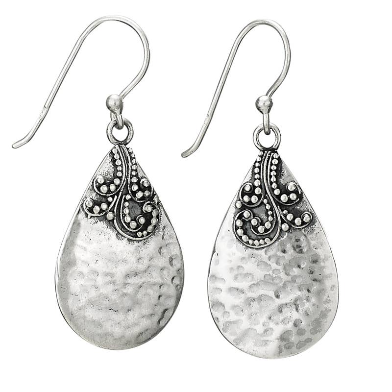 Tiger Mountain Jewelry - Hammered Sterling Silver Earring