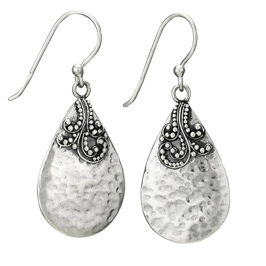 Tiger Mountain Jewelry - Hammered Sterling Silver Earring