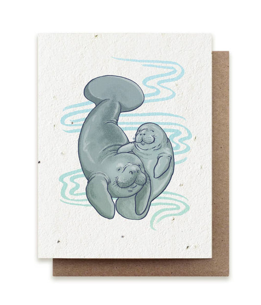 Small Victories - Manatee Mother Plantable Herb Seed Card