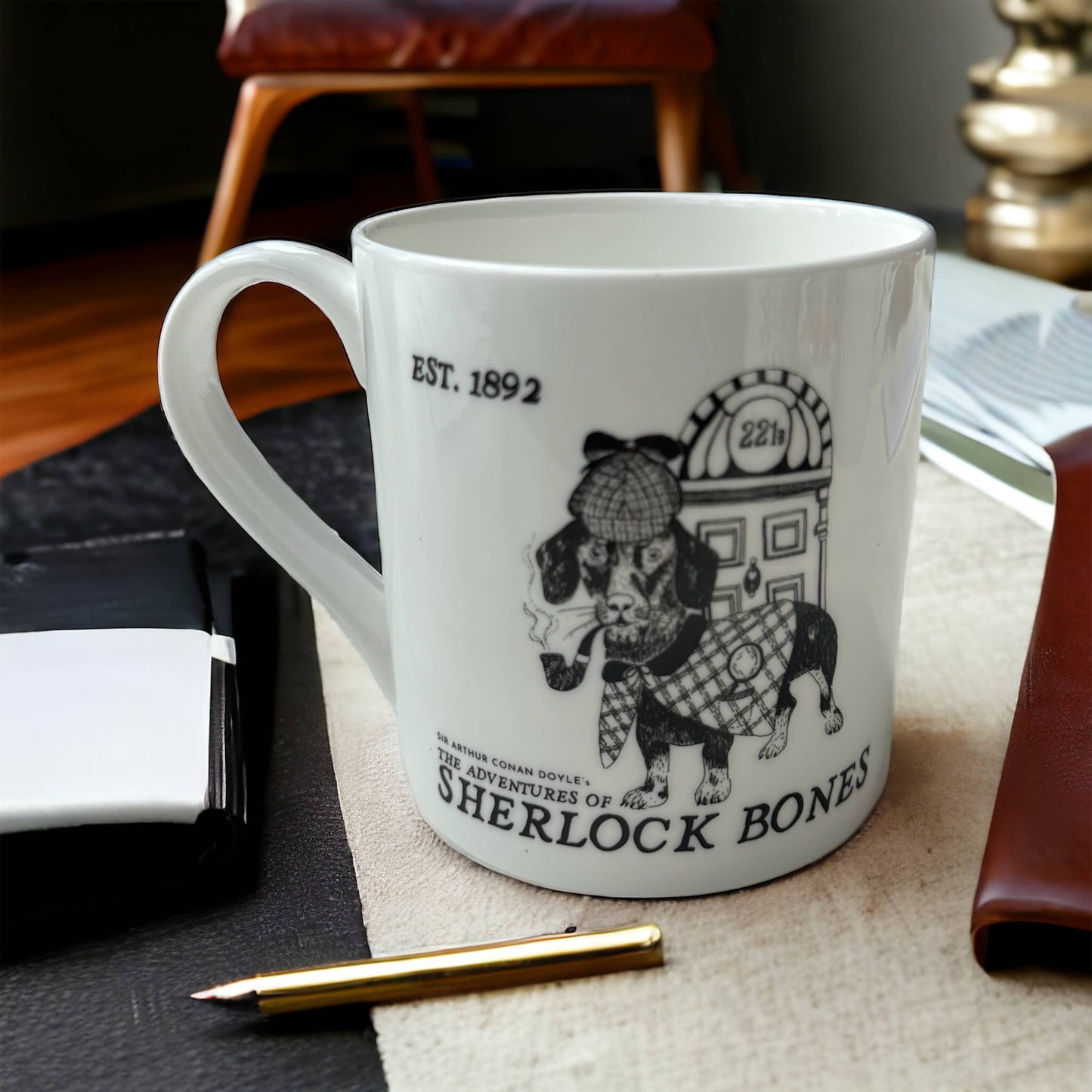 GiftSmith - Sherlock Bones Literary Dog China Mug