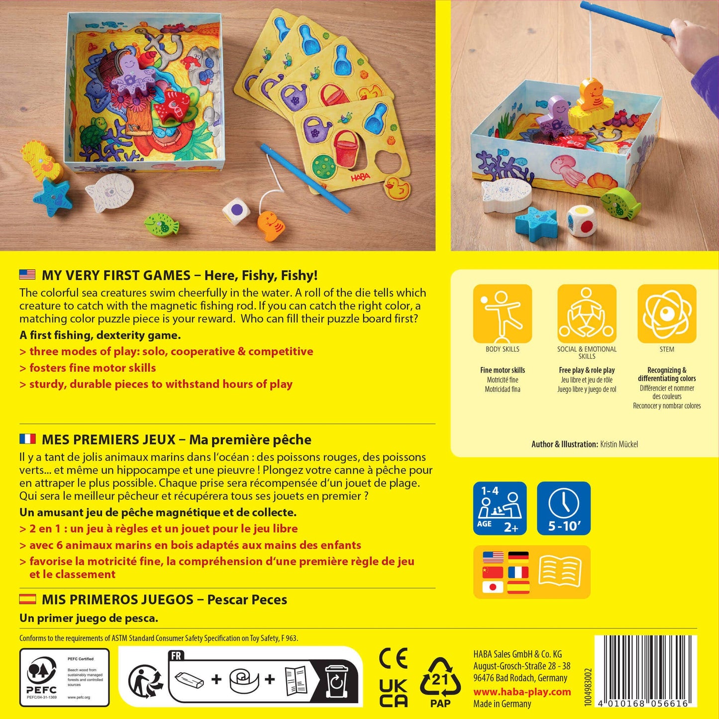 HABA USA - My Very First Games - Here, Fishy, Fishy! Magnetic Game