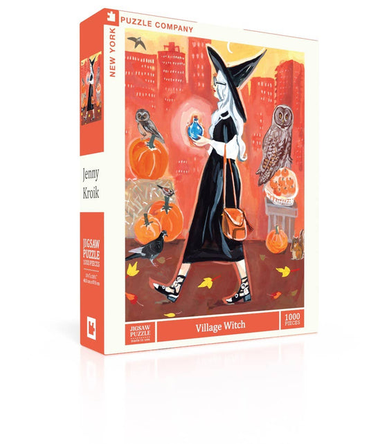 New York Puzzle Company - Village Witch - 1000 Piece Jigsaw Puzzle