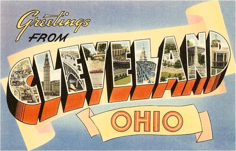 Found Image Press - Magnet OH-18 Greetings from Cleveland