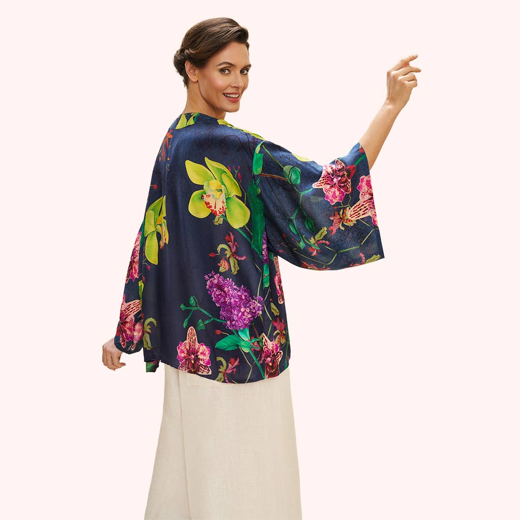 Powder Design inc - US - Exotic Evening in Ink Kimono Jacket