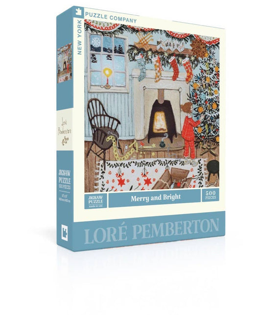 New York Puzzle Company - Merry and Bright - 500 Piece Jigsaw Puzzle