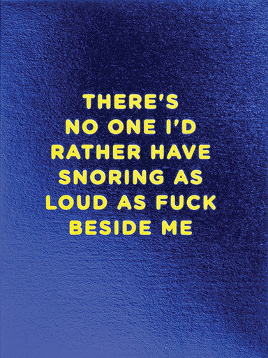 Snoring Love Greeting Card