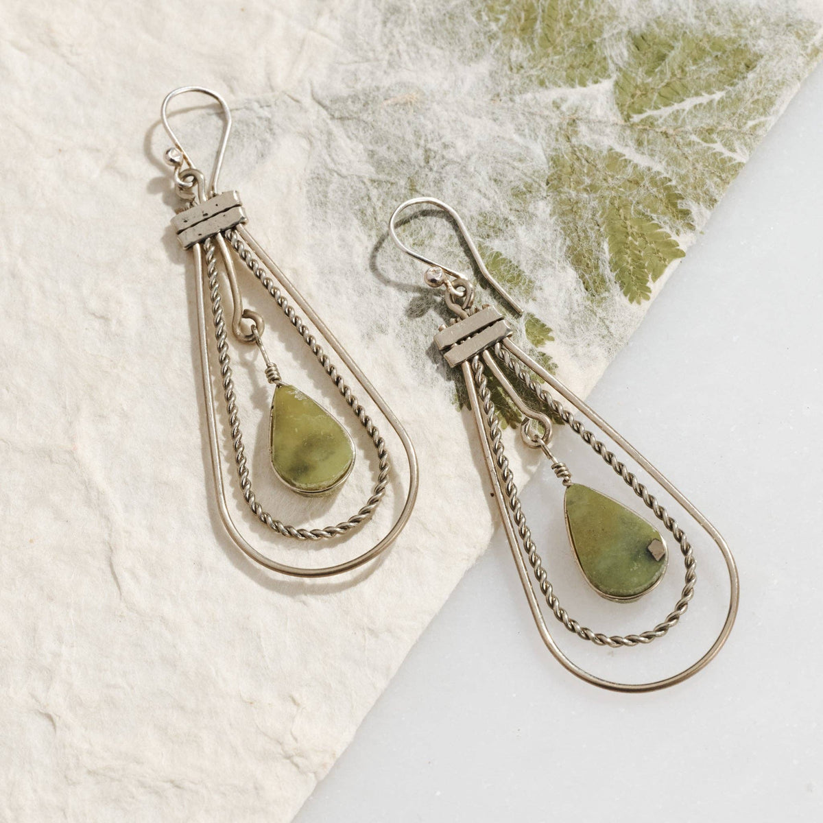 Ten Thousand Villages - Ayni Serpentine Stone Earrings