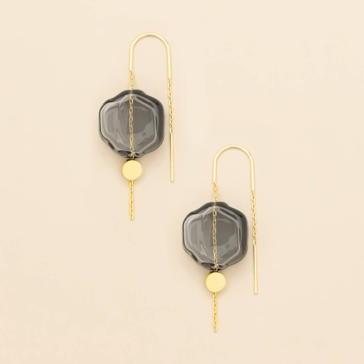 Scout Curated Wears - Refined Glass Organic Threader - Smoke/Gold