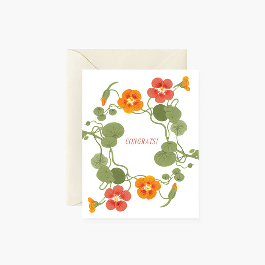 Botanica Paper Co. - NASTURTIUMS | congratulations greeting card