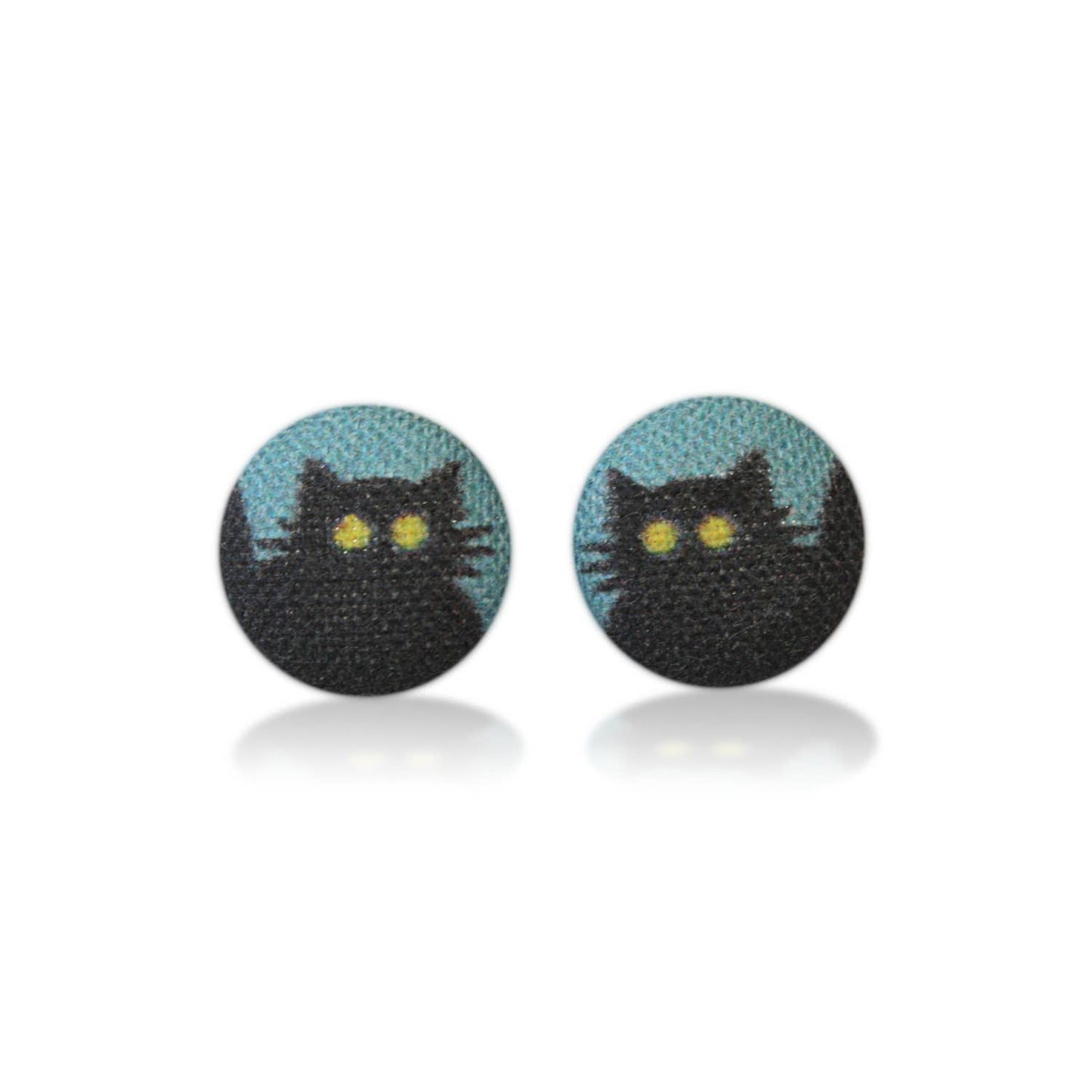 Rachel O's - Alley Cat Fabric Button Earrings