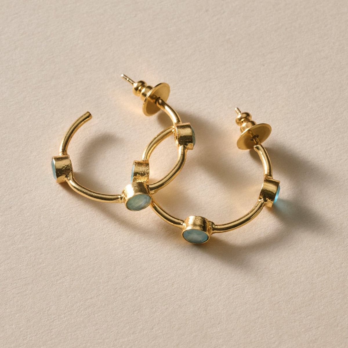 Ten Thousand Villages - Mira Chalcendony Hoop Earrings