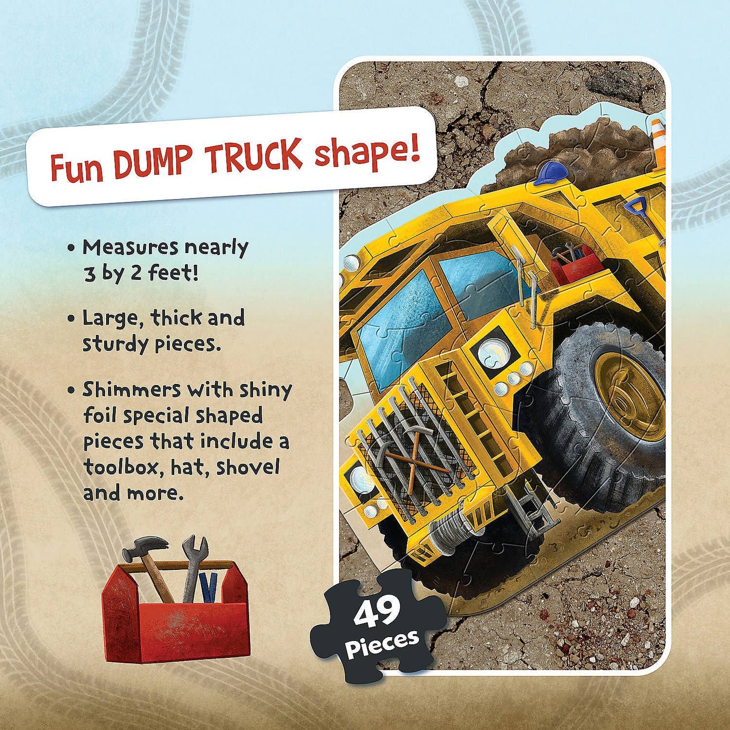 MindWare & Peaceable Kingdom - Floor Puzzle: Dump Truck