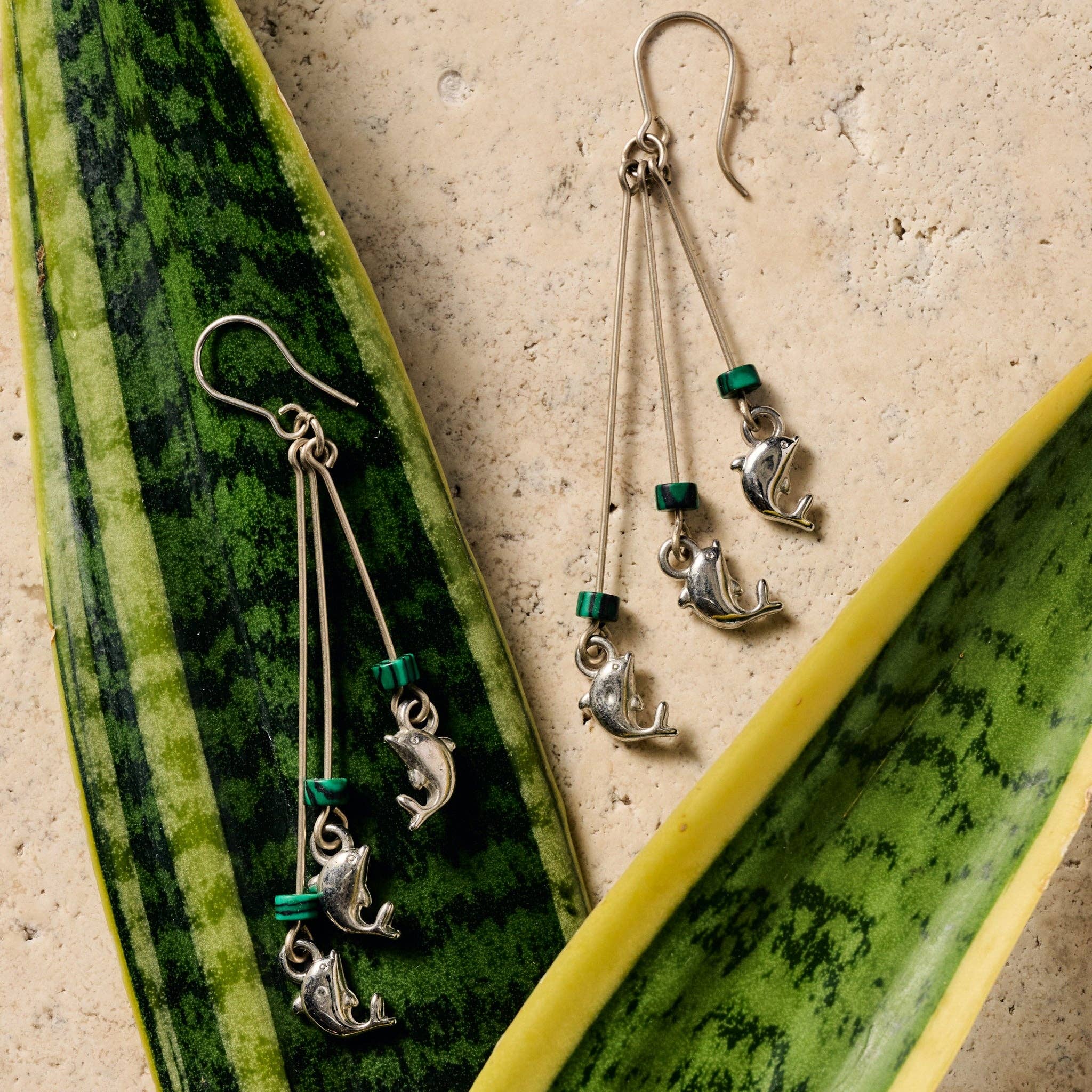 Ten Thousand Villages - Mancora Dolphin Dangle Earrings