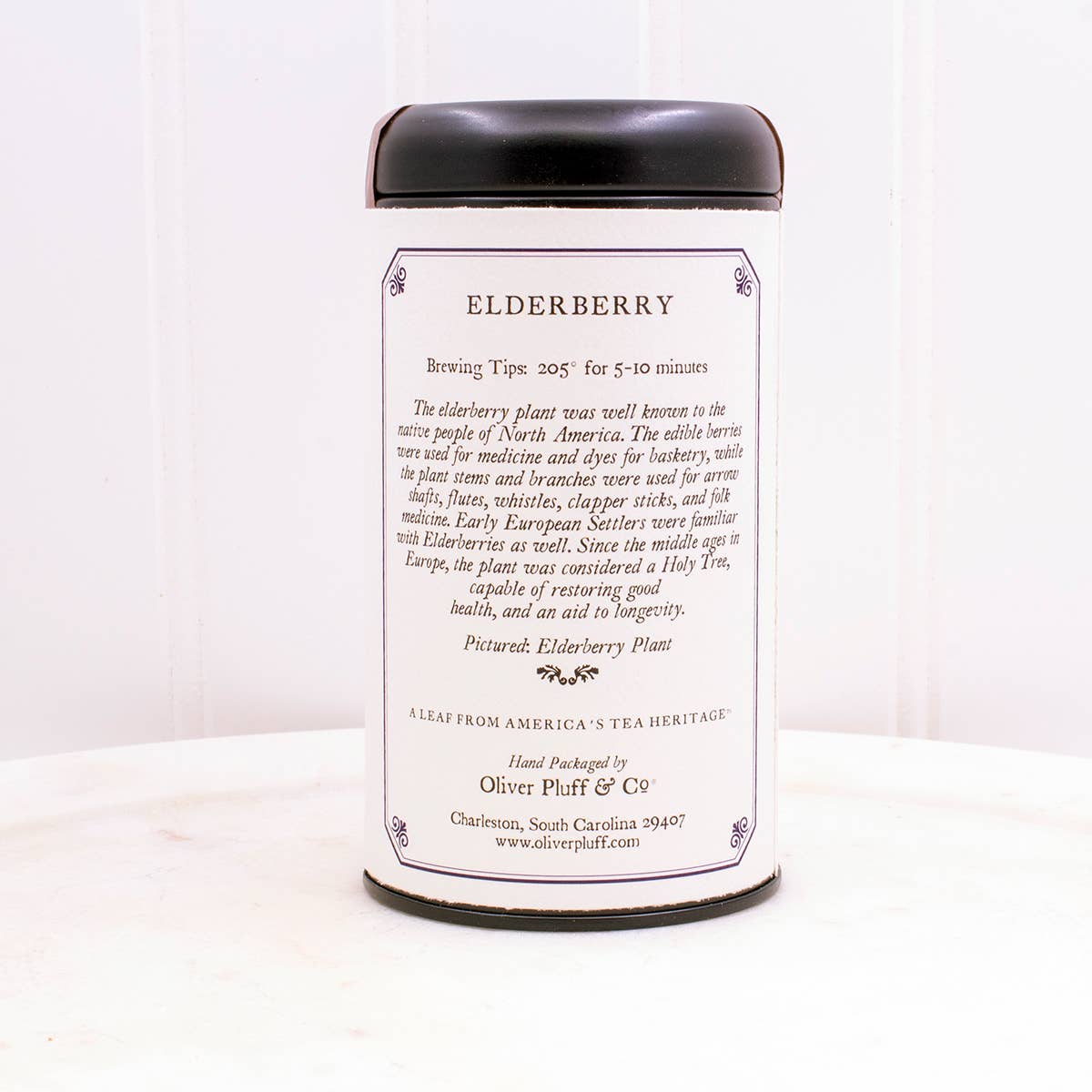 Oliver Pluff & Company - Elderberry - 20 Teabags in Signature Tea Tin