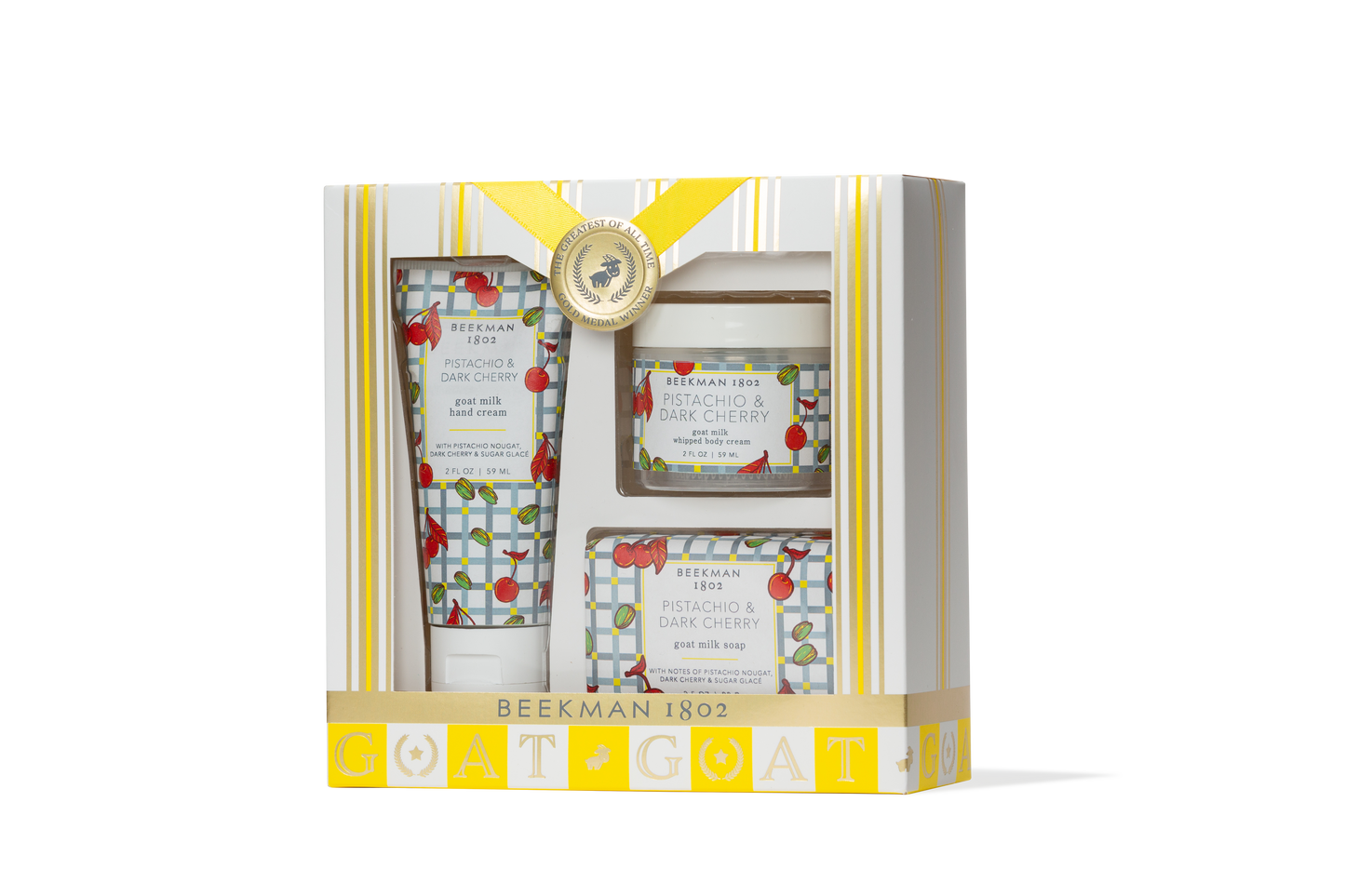 Beekman 1802 - Pistachio & Dark Cherry 3pc Body Gift Set