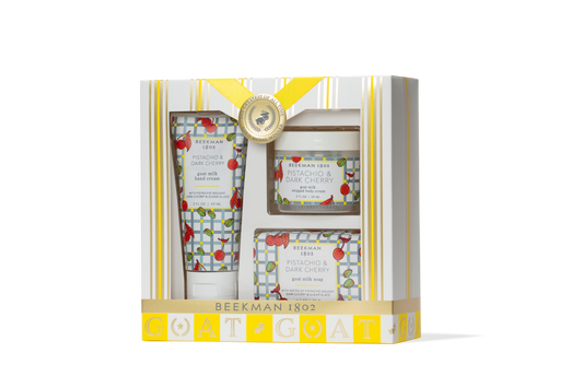 Beekman 1802 - Pistachio & Dark Cherry 3pc Body Gift Set