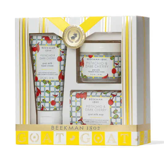Pistachio & Dark Cherry 3-Piece Bodycare Gift Set