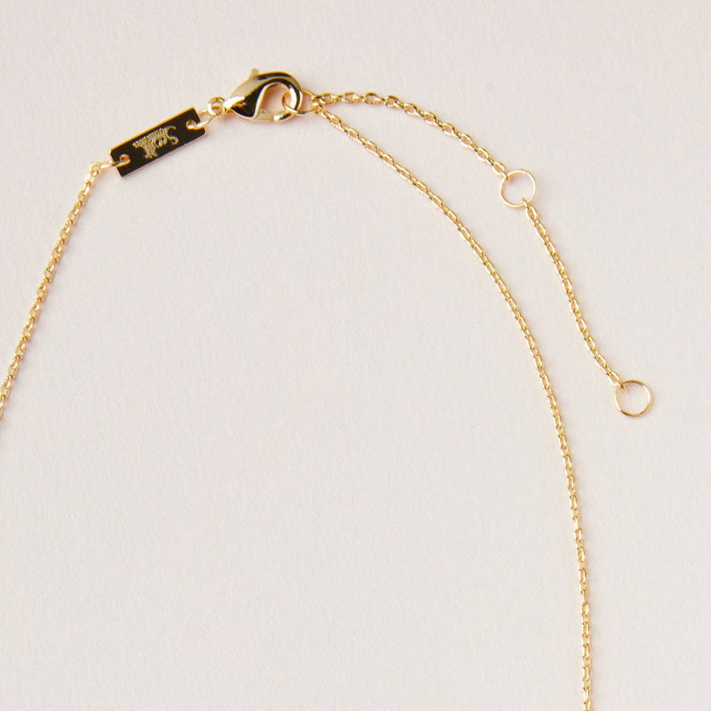 Scout Curated Wears - Stone Intention Charm Necklace - Dalmatian/Gold