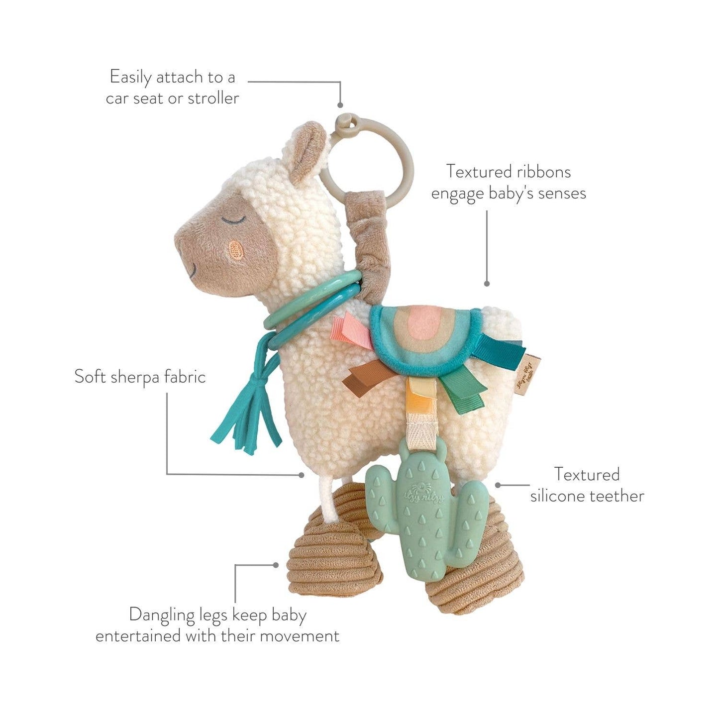 Itzy Ritzy - Itzy Friends Link & Love™ Activity Plush with Teether Toy