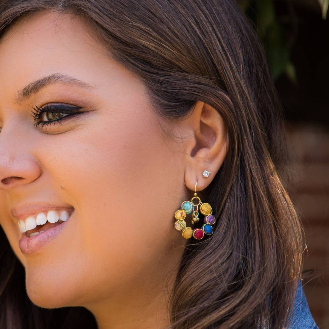 Anju Jewelry - Aasha Wire-Wrapped Beads Earrings