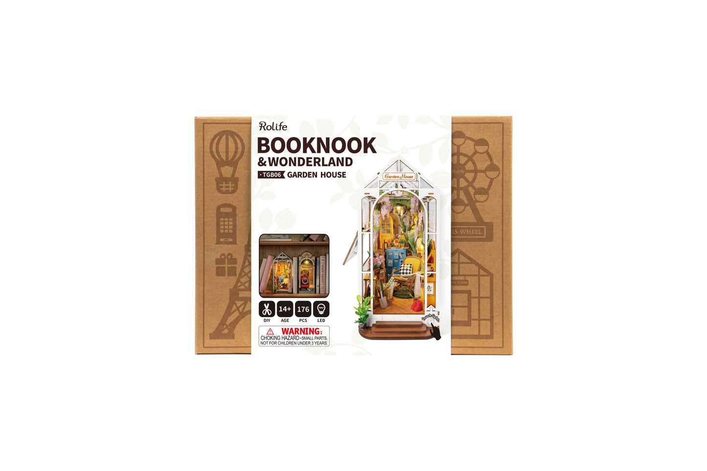 Robotime - TGB06 Garden House Rolife Book Nook Kit DIY Miniature