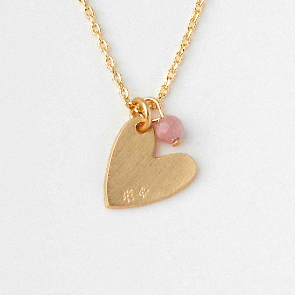 Scout Curated Wears - Stone Intention Charm Necklace - Rhodonite/Gold