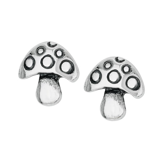 Tiger Mountain Jewelry - "Fun-Guy" Mushroom Sterling Silver Stud Earrings