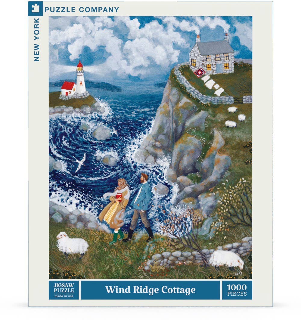 New York Puzzle Company - Wind Ridge Cottage - 1000 Piece Jigsaw Puzzle