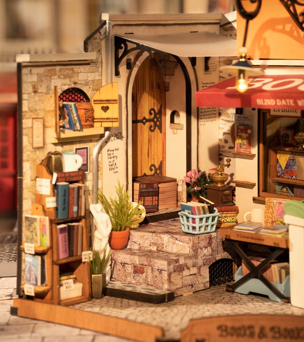 Robotime - DG164 Corner Bookstore Rolife DIY Miniature House Kit