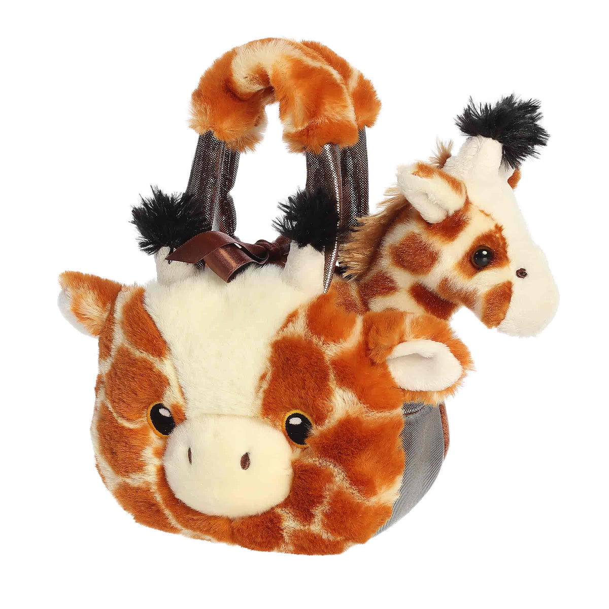 Fuzzy Face Giraffe – Fancy Pals Plush & Carrier – Aurora