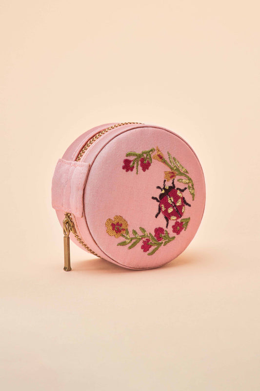 Powder Design inc - Mini Round Jewellery Box - Ladybird in Rose