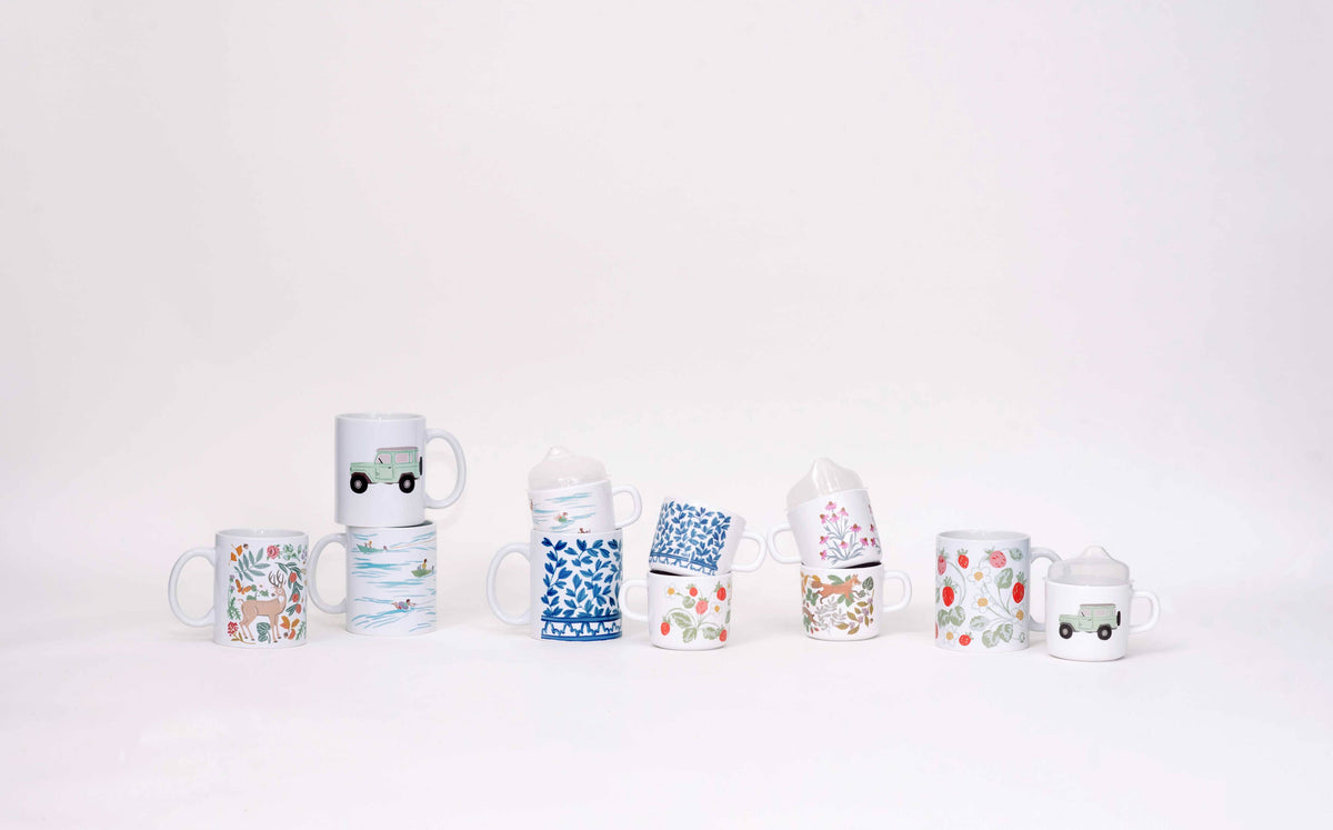 Helmsie - Blue and White Mama and Me Cup Set