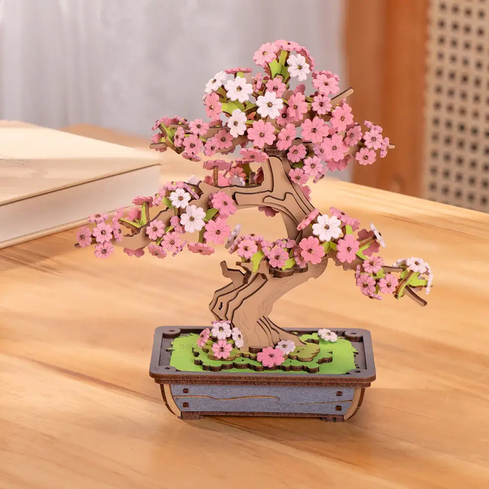 Robotime - TG415 Sakura Bonsai Rolife DIY Puzzles 3D Wooden Crafts