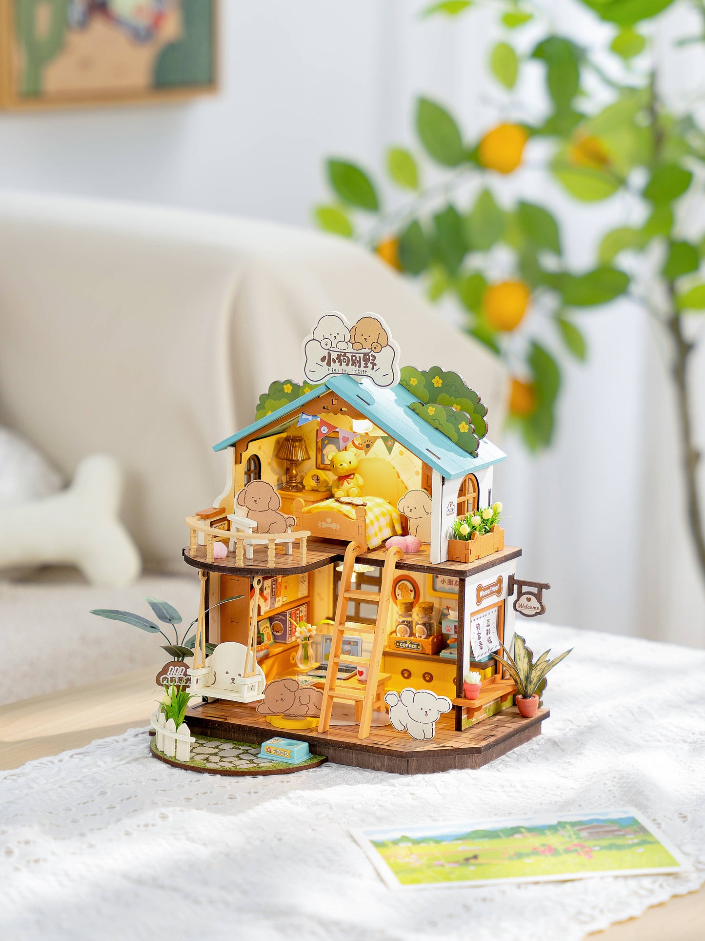 Robotime - DG169 Puppy's Cozy Villa Rolife DIY Miniature House Puzzles