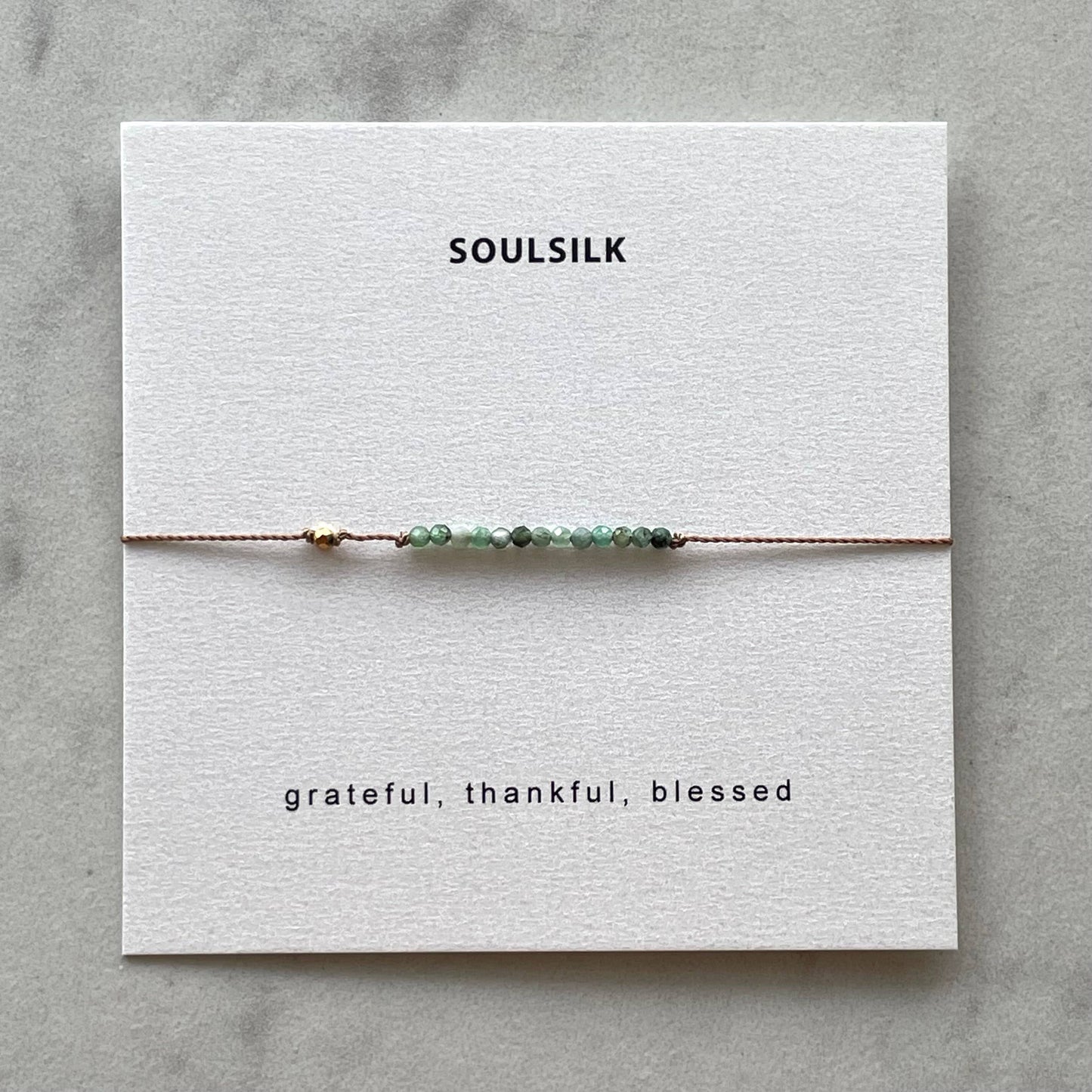 Soulsilk - Emerald and Gold Bracelet- Special Edition