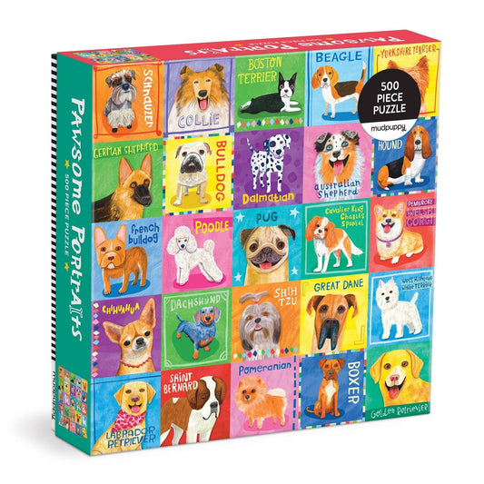 Chronicle Books - Pawsome Portraits 500 Piece Family Puzzle
