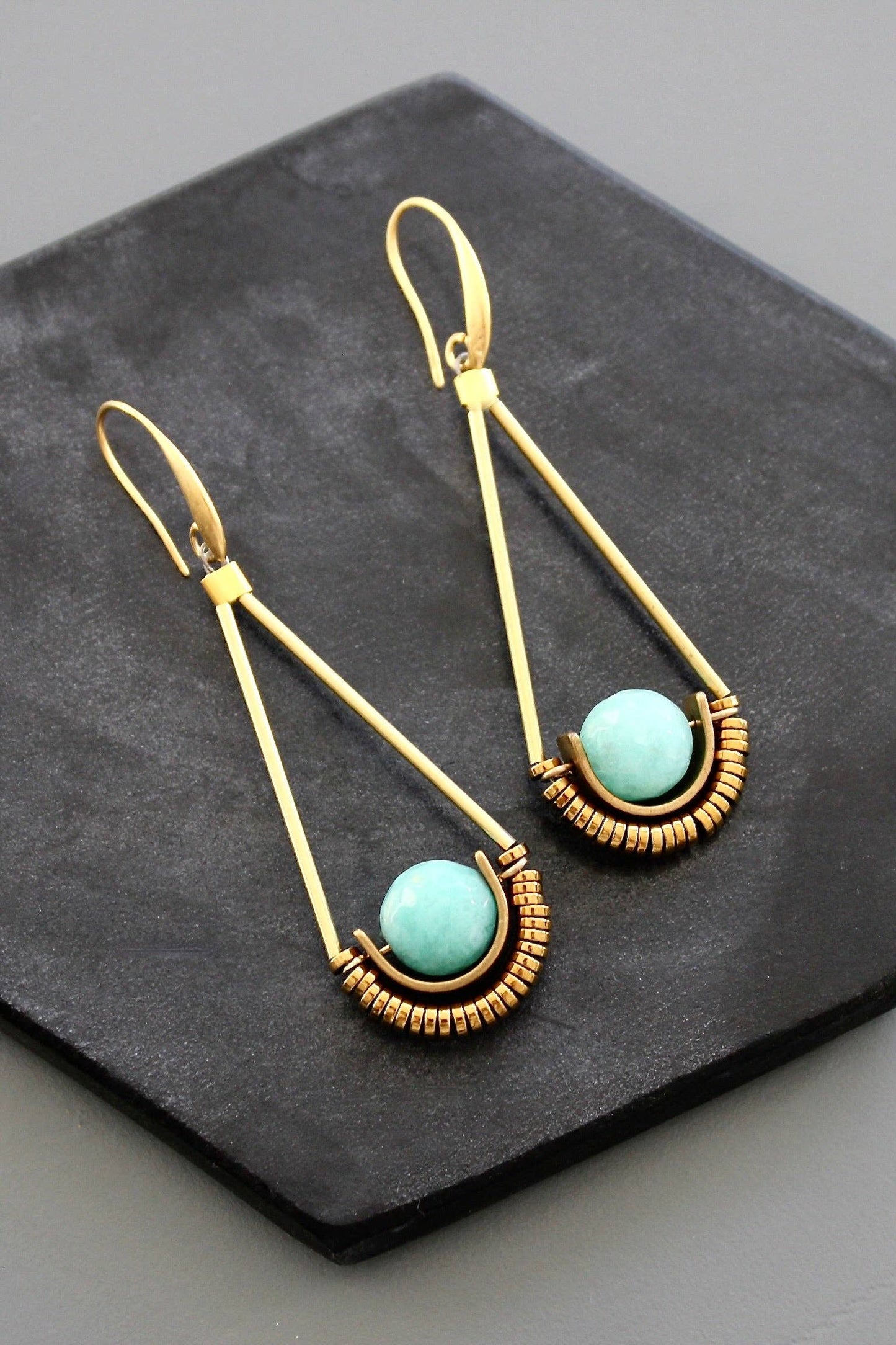 David Aubrey Jewelry - KYLE39 amazonite earrings