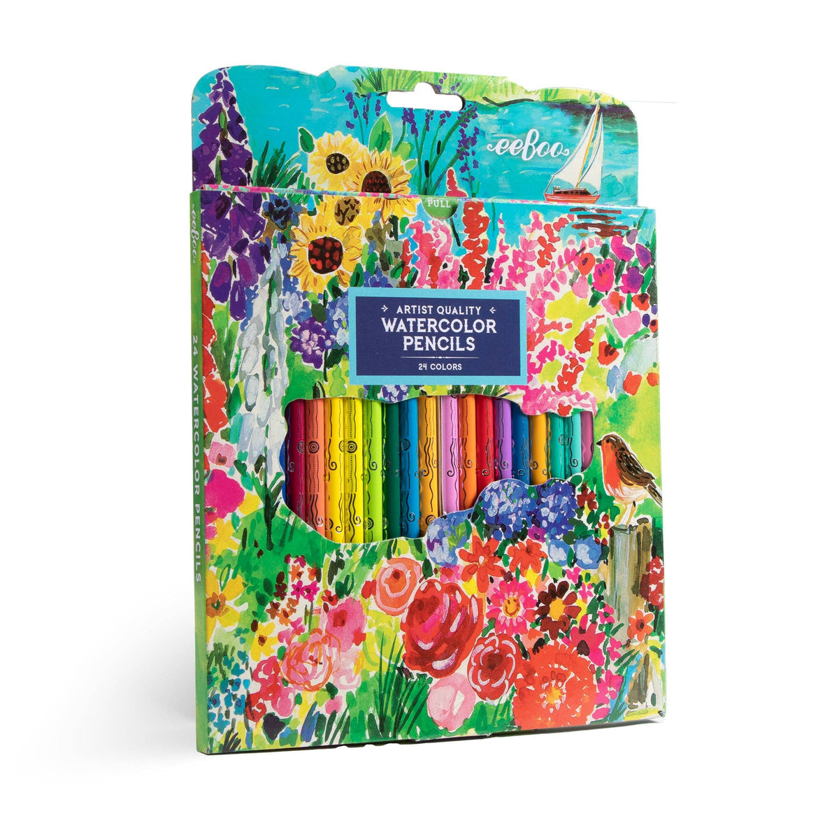 eeBoo - Seaside Garden 24 Watercolor Pencils