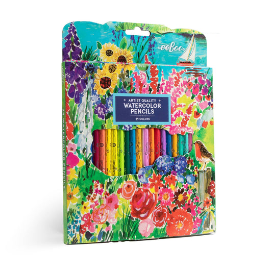 eeBoo - Seaside Garden 24 Watercolor Pencils