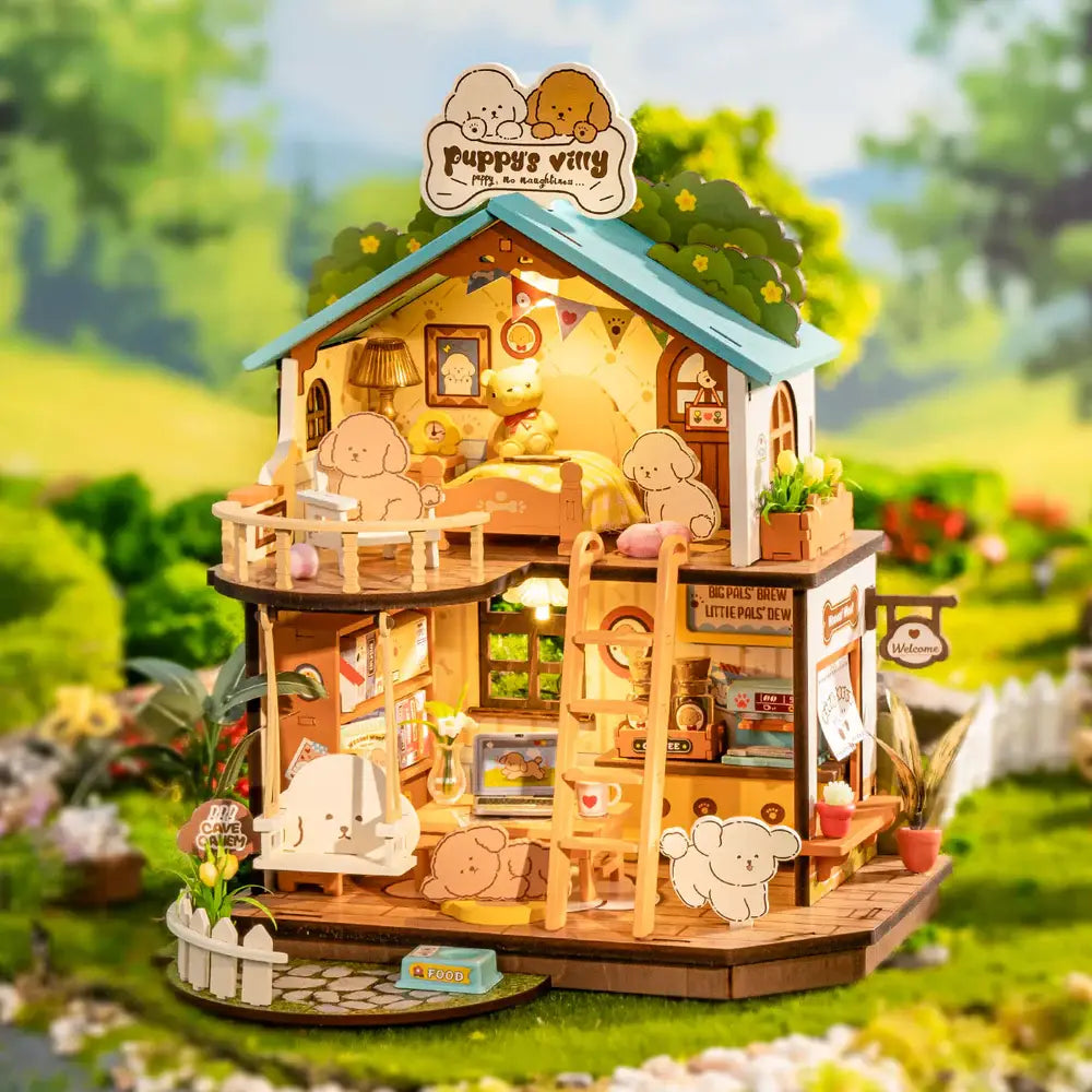 Robotime - DG169 Puppy's Cozy Villa Rolife DIY Miniature House Puzzles
