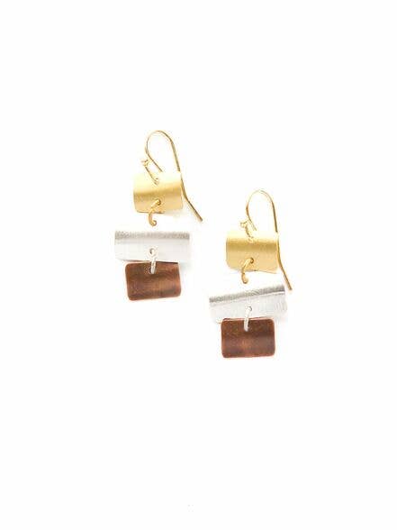 Fair Anita - Shuffle Mixed Metal Earrings