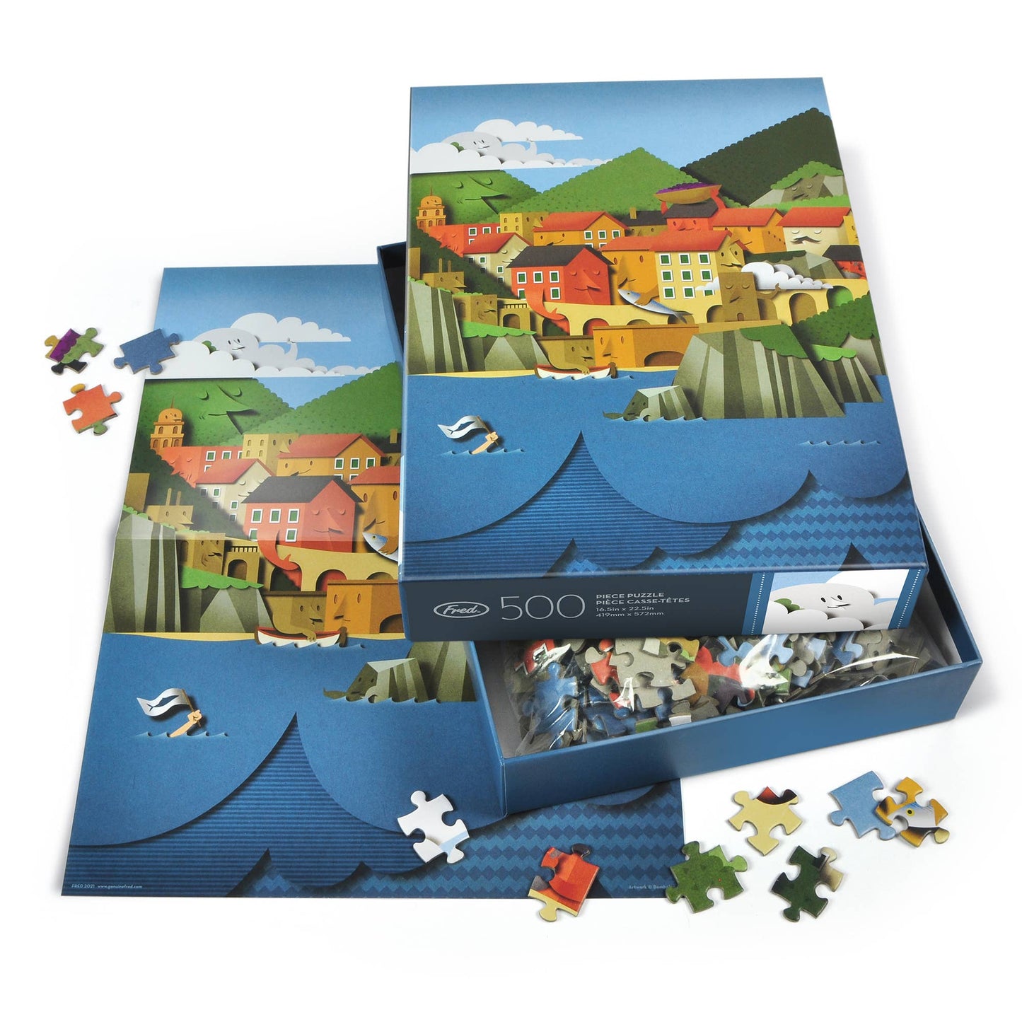 Fred & Friends - Puzzle 500 PC - Bomboland- Le Cinque Terre