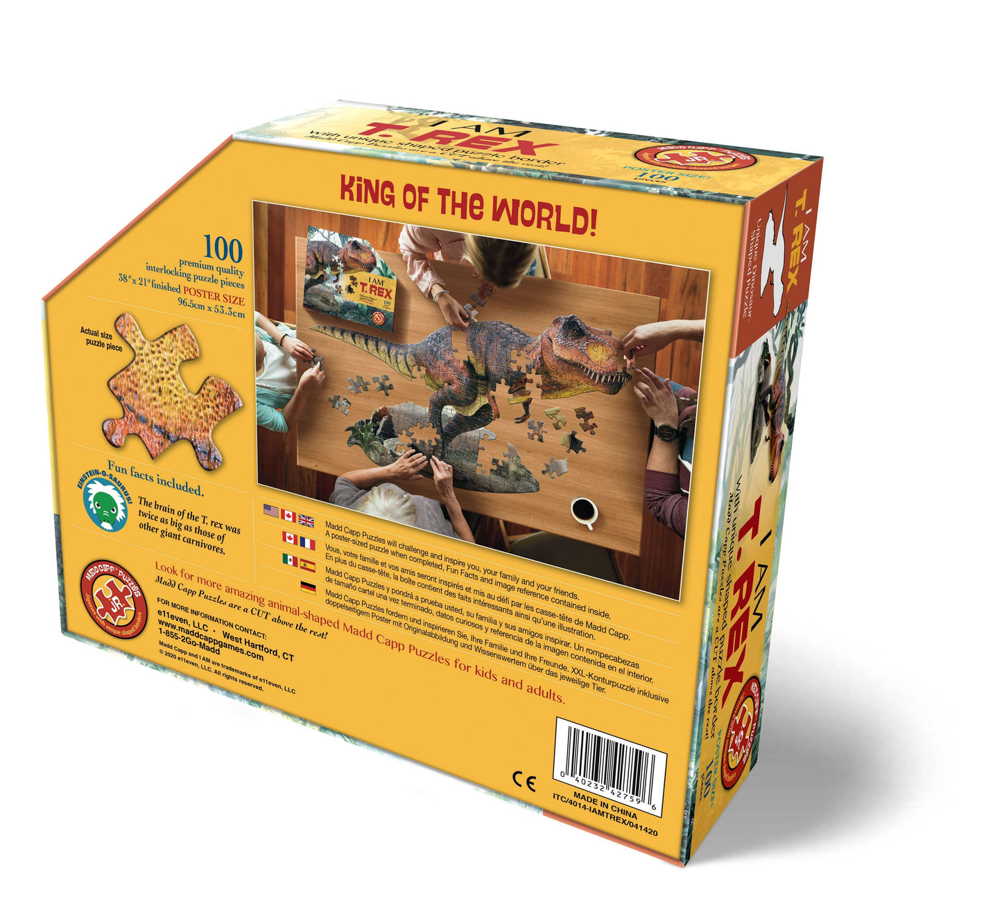 Madd Capp Games & Puzzles - I AM T. Rex 100 piece jigsaw puzzle - gift