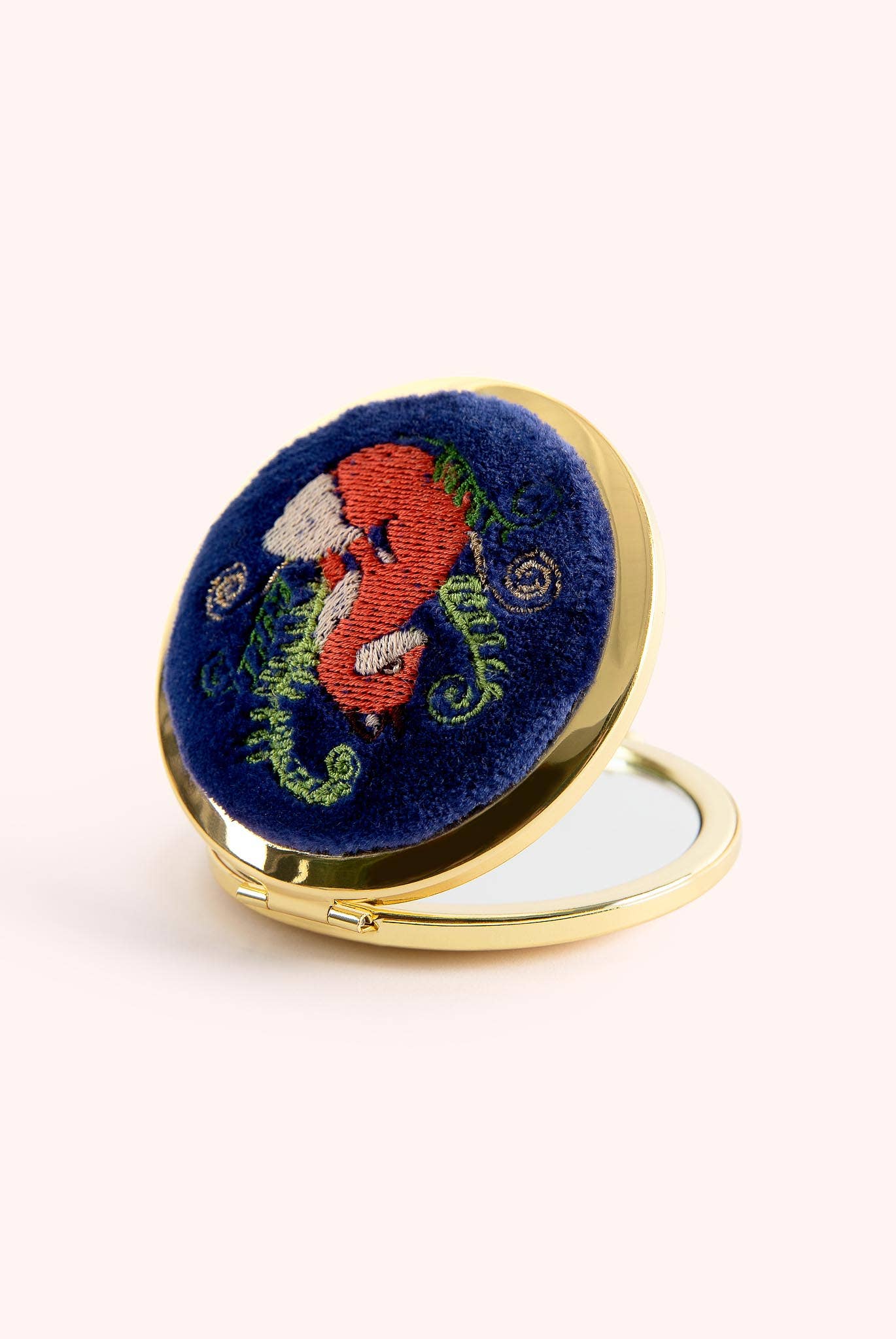 Powder Design inc - US - Embroidered Compact Mirror - Elegant Fox
