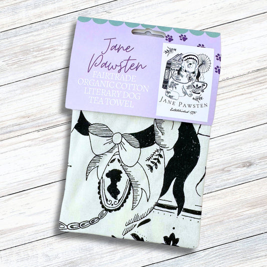GiftSmith - Jane Pawsten Fairtrade Cotton Literary Tea Towel Dish Cloth